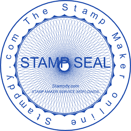 Worldwide online seal service company badge by StampCreatorOnline