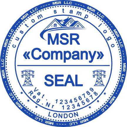 Round MSR LLC construction and energy company seal from StampCreatorOnline