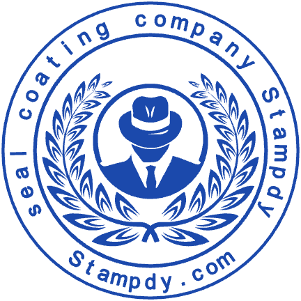 Round seal-coating contractor inspector emblem from StampCreatorOnline