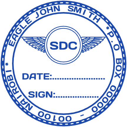SDC Nairobi eagle authorization seal preview by StampCreatorOnline